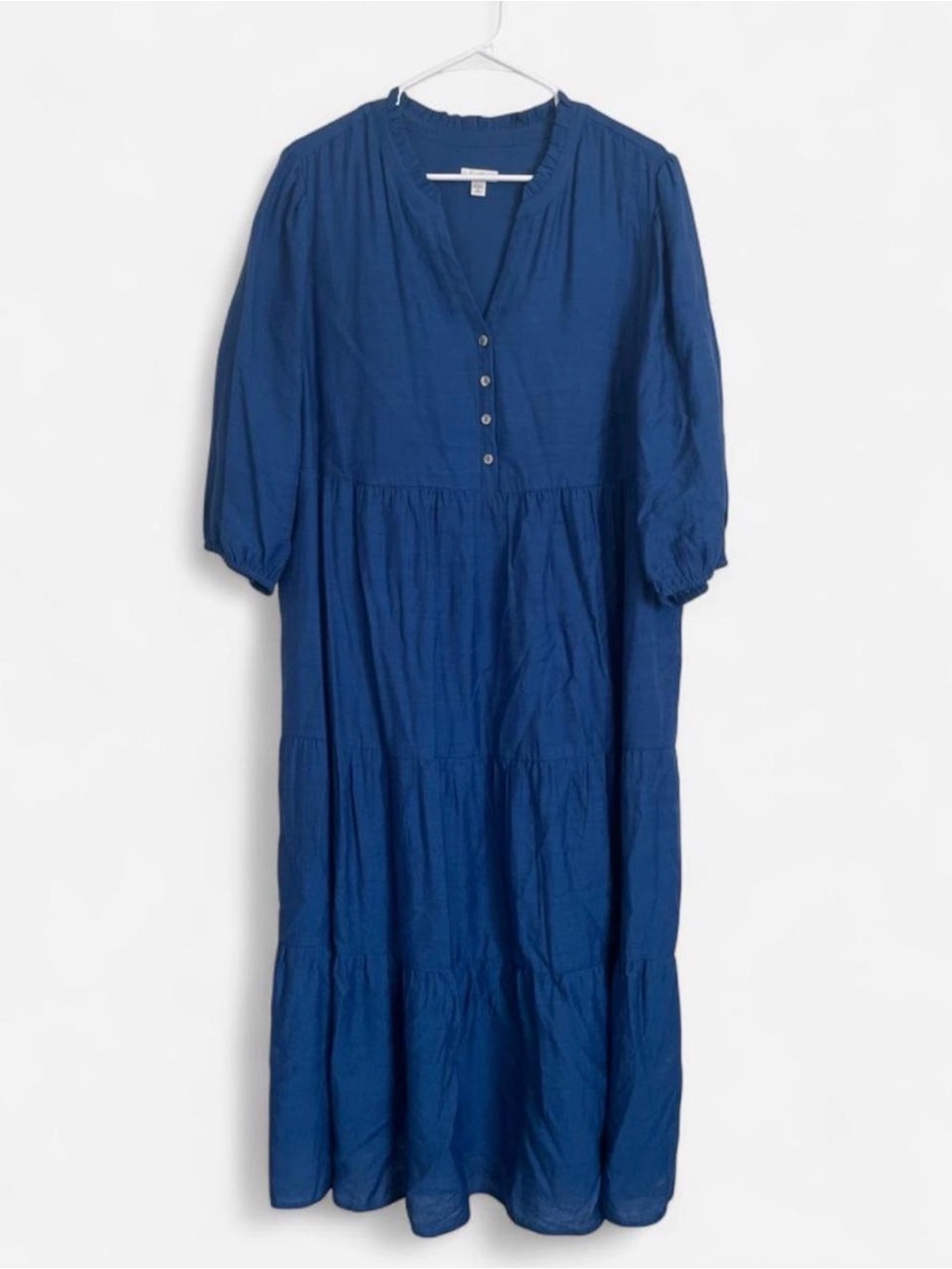 J. Jill Blue Tiered Maxi Dress